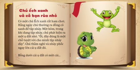 Chú ếch xanh và cô bạn rùa nhỏ