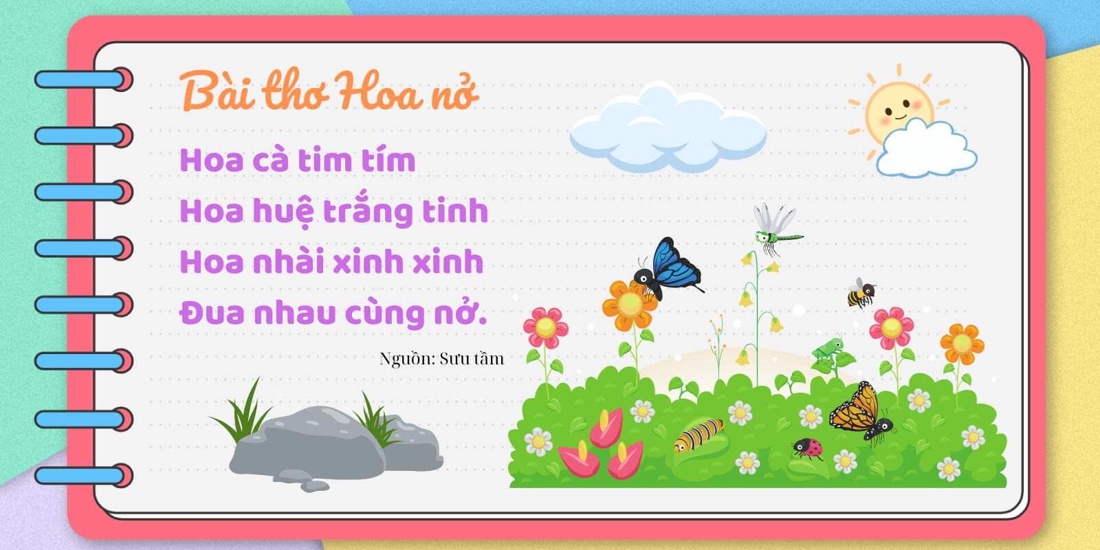 Bài thơ hoa nở - Thơ cho bé