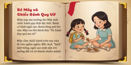 Tập 1: Bé Mây và Chiếc Bánh Quy Vỡ: "Vẫn Ngon Lắm Mẹ Ơi!" (Bài học về sự chấp nhận và tìm niềm vui trong điều không hoàn hảo)