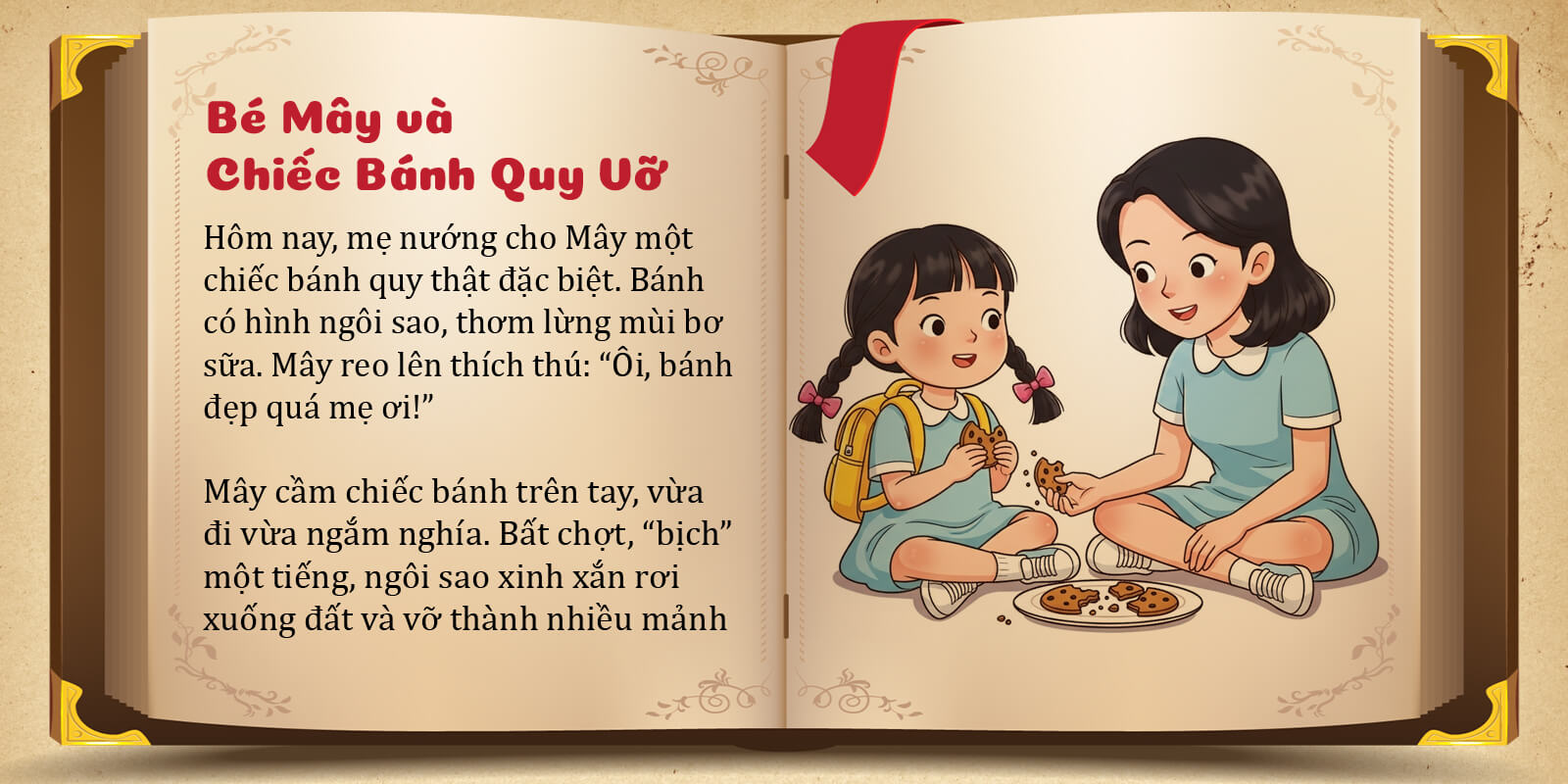 Tập 1: Bé Mây và Chiếc Bánh Quy Vỡ: "Vẫn Ngon Lắm Mẹ Ơi!" (Bài học về sự chấp nhận và tìm niềm vui trong điều không hoàn hảo)