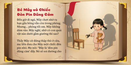 Tập 3: Mây và Chiếc Đèn Pin Dũng Cảm: "Bóng Tối ơi, Chào Mi!" (Bài học về đối mặt và chiến thắng nỗi sợ)